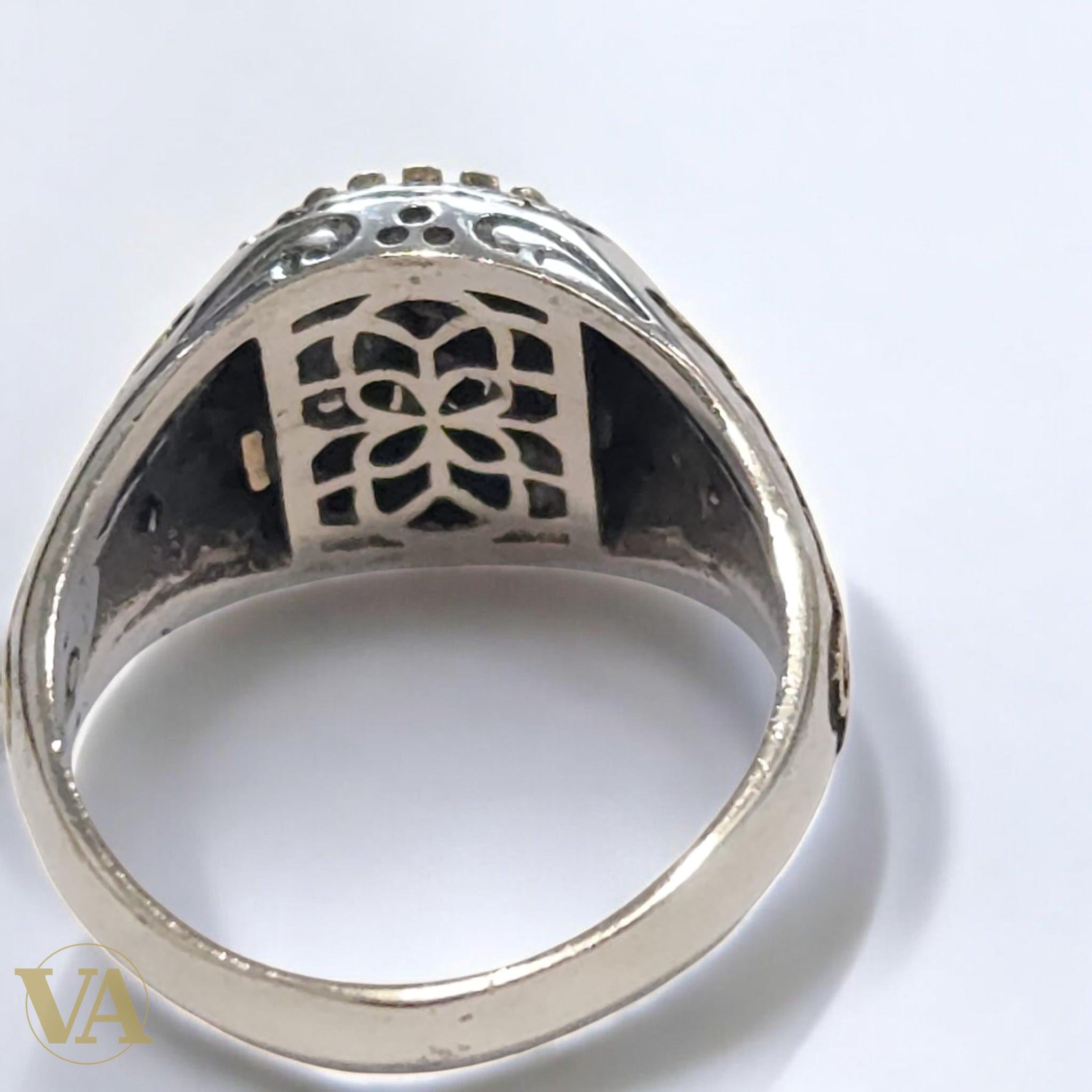 Bague Homme Argent 925 Cornaline – Style Ottoman & Élégance