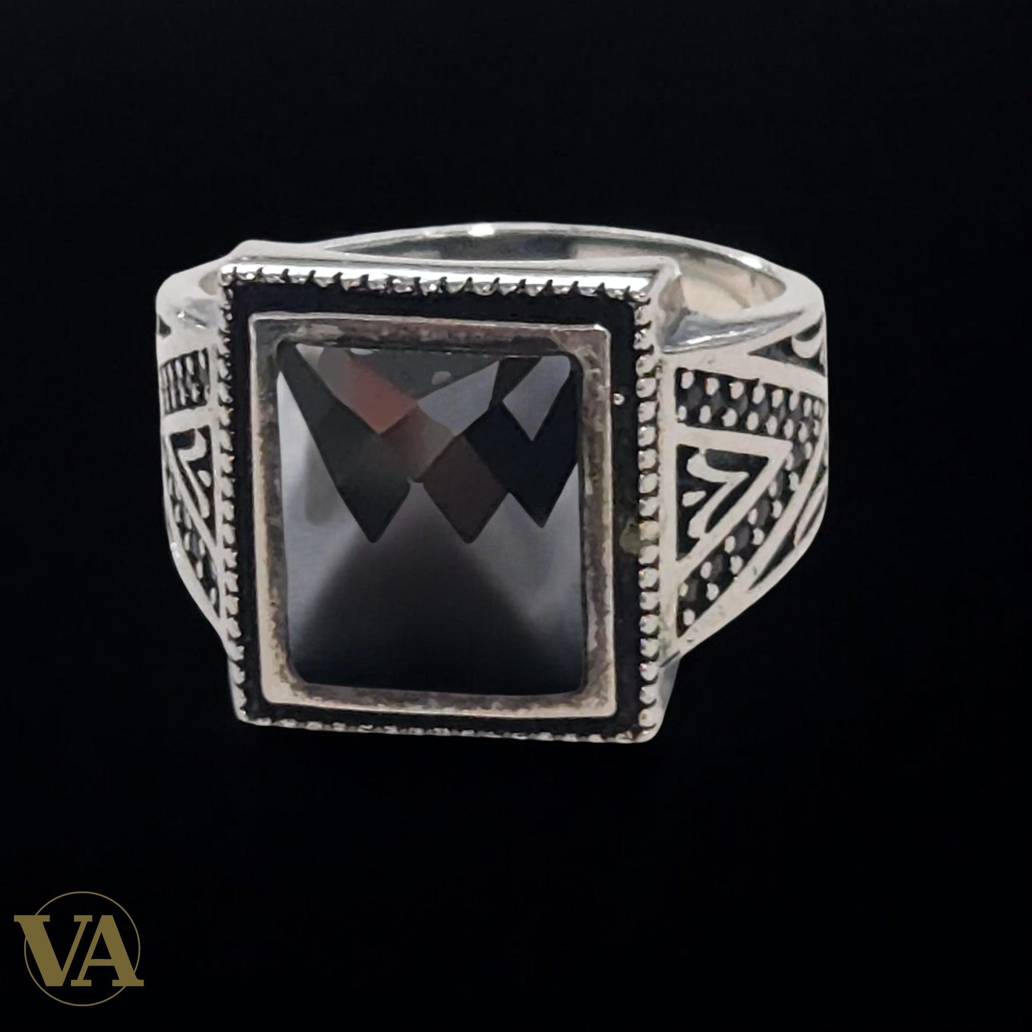 Bague Homme Argent 925 Onyx Noire – Élégance & Caractère