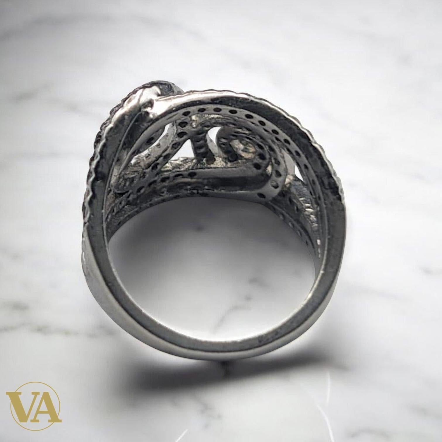 Bague Femme femmes Argent 925 Oxydes Noirs | Bijoux Vindicta