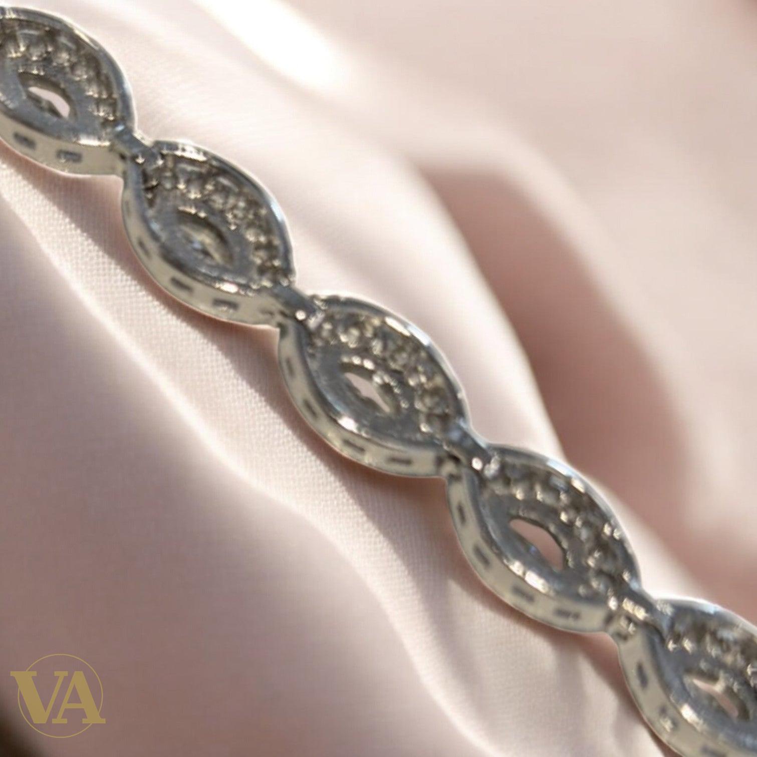 Bracelet Femme Argent 925 Oxydes Blancs – Brillance Intemporelle