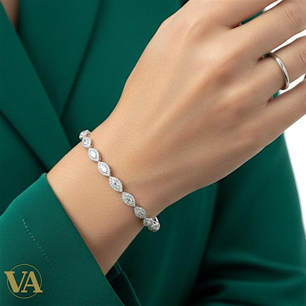 Bracelet Femme Argent 925 Oxydes Blancs – Brillance Intemporelle