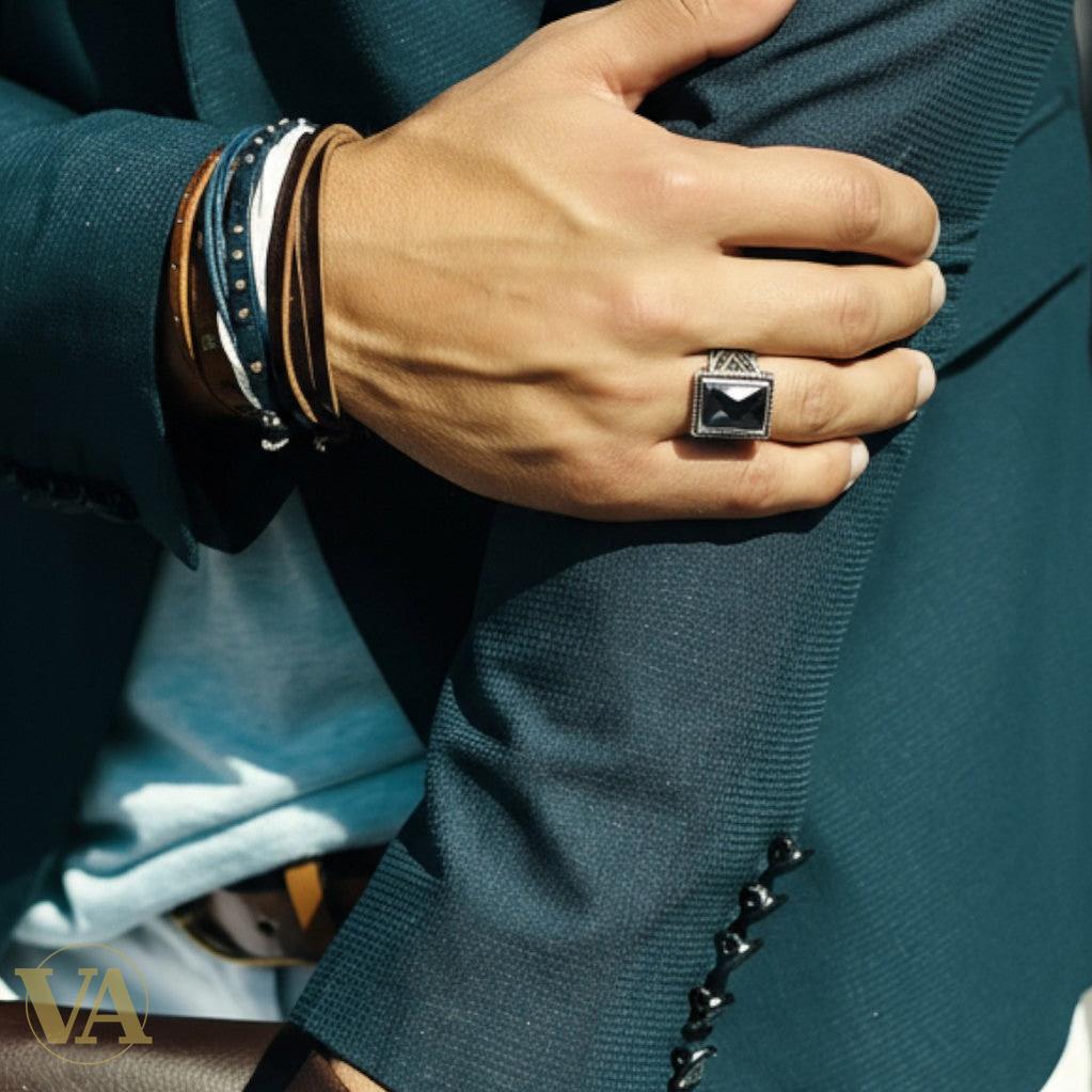 Bague Homme Argent 925 Onyx Noire – Élégance & Caractère