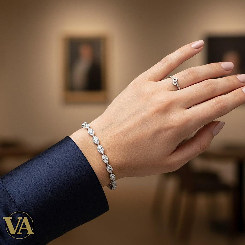 Bracelet Femme Argent 925 Oxydes Blancs – Brillance Intemporelle