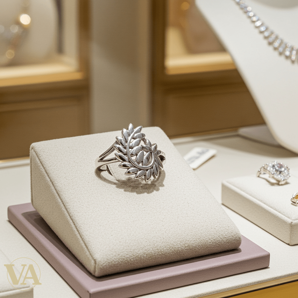Bague Femme Argent 925 Couronne Feuilles Laurier Ajourée - Argent 925 - Vindicta