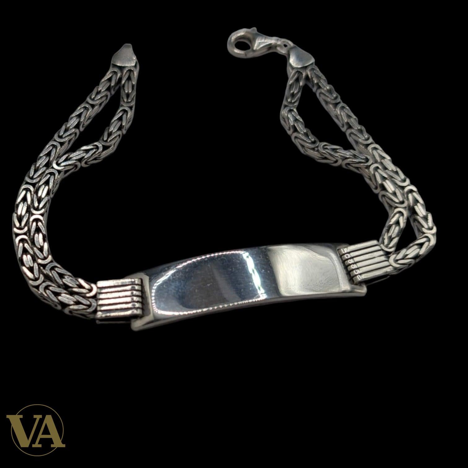 Bracelet Identité Homme Argent 925 – Maille Royale