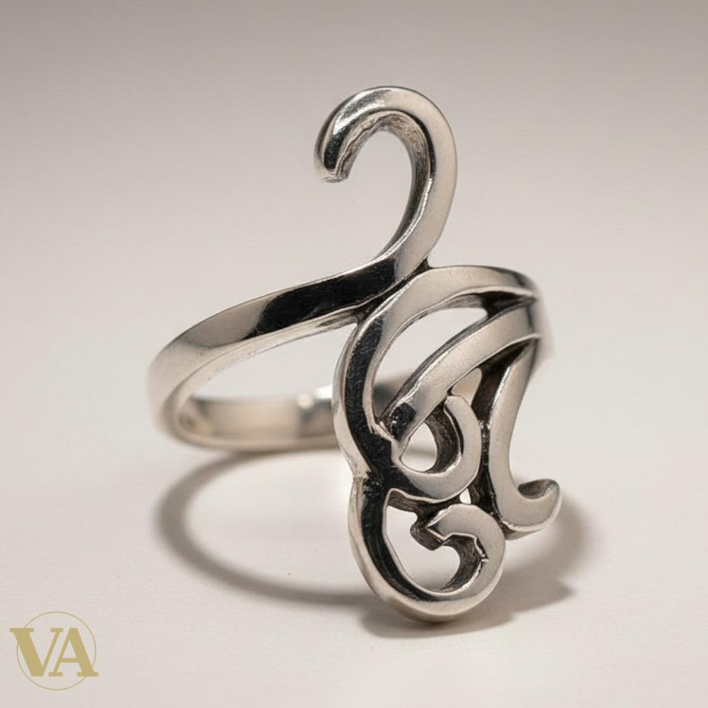 Bague femme argent 925 Clé de Sol ajourée