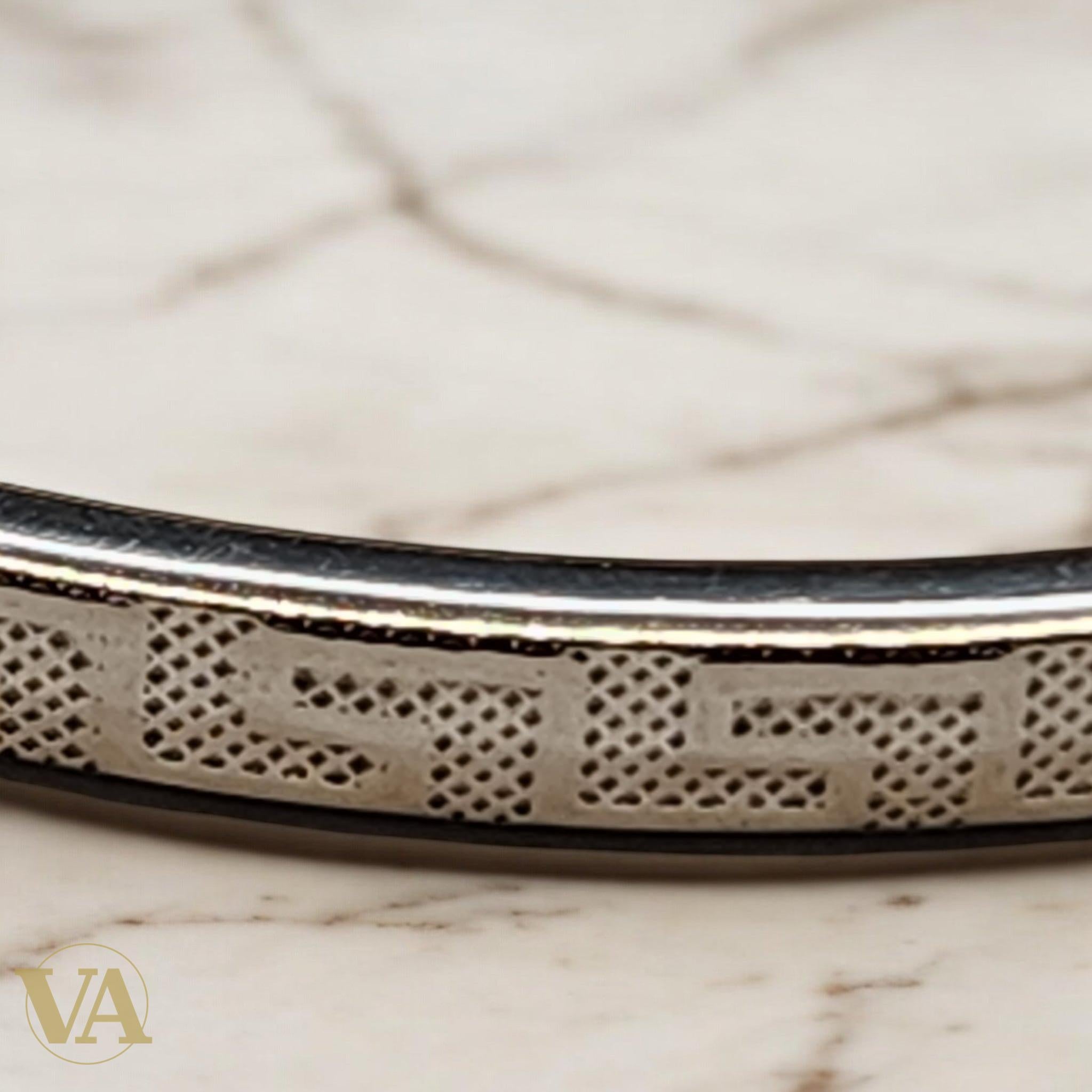 Bracelet Jonc Femme Argent 925 – Motif Grec Épuré