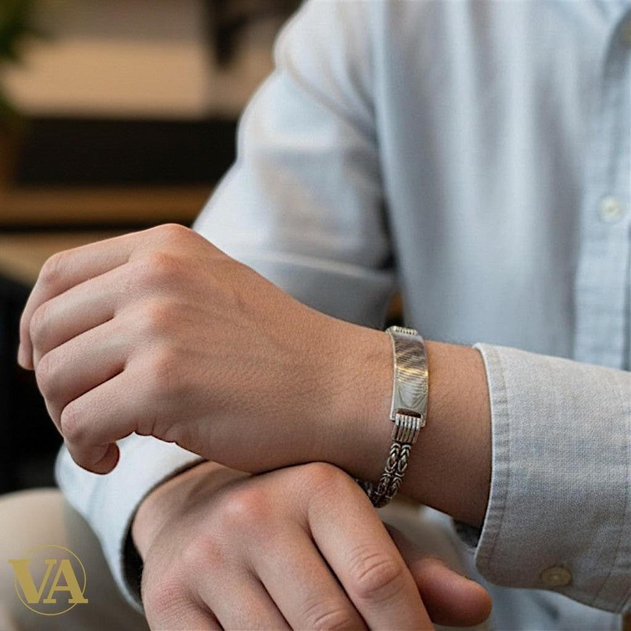 Bracelet Identité Homme Argent 925 – Maille Royale | Bijoux Vindicta