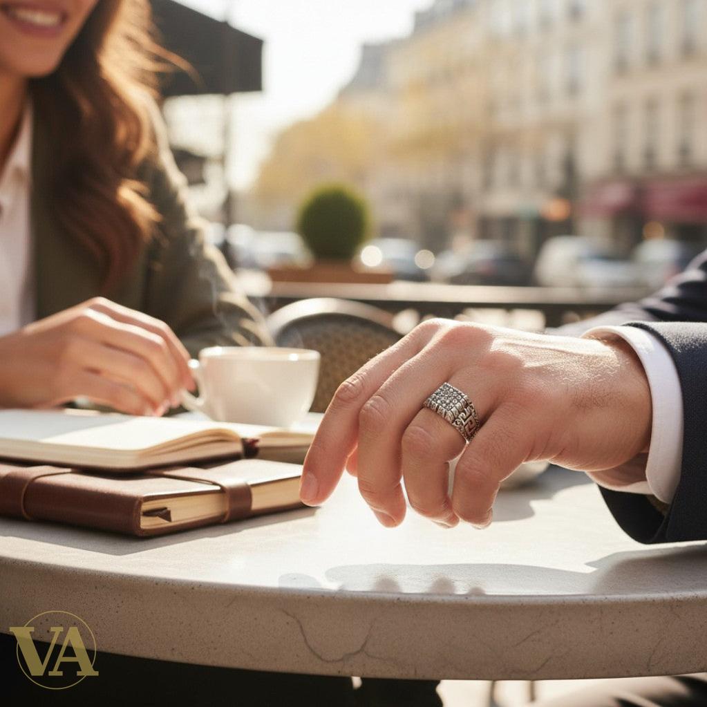 Bague Homme Argent 925 – Sertie de Marcassite