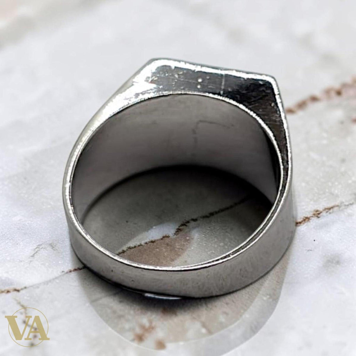 Chevalière Homme Argent 925 Onyx Noir Plateau Carré Minimaliste