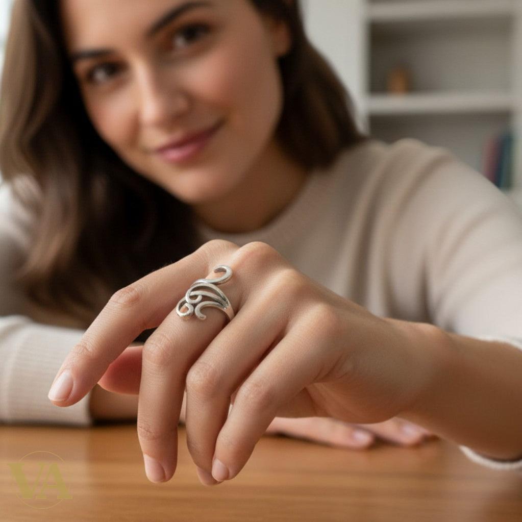 Bague femme argent 925 Clé de Sol ajourée
