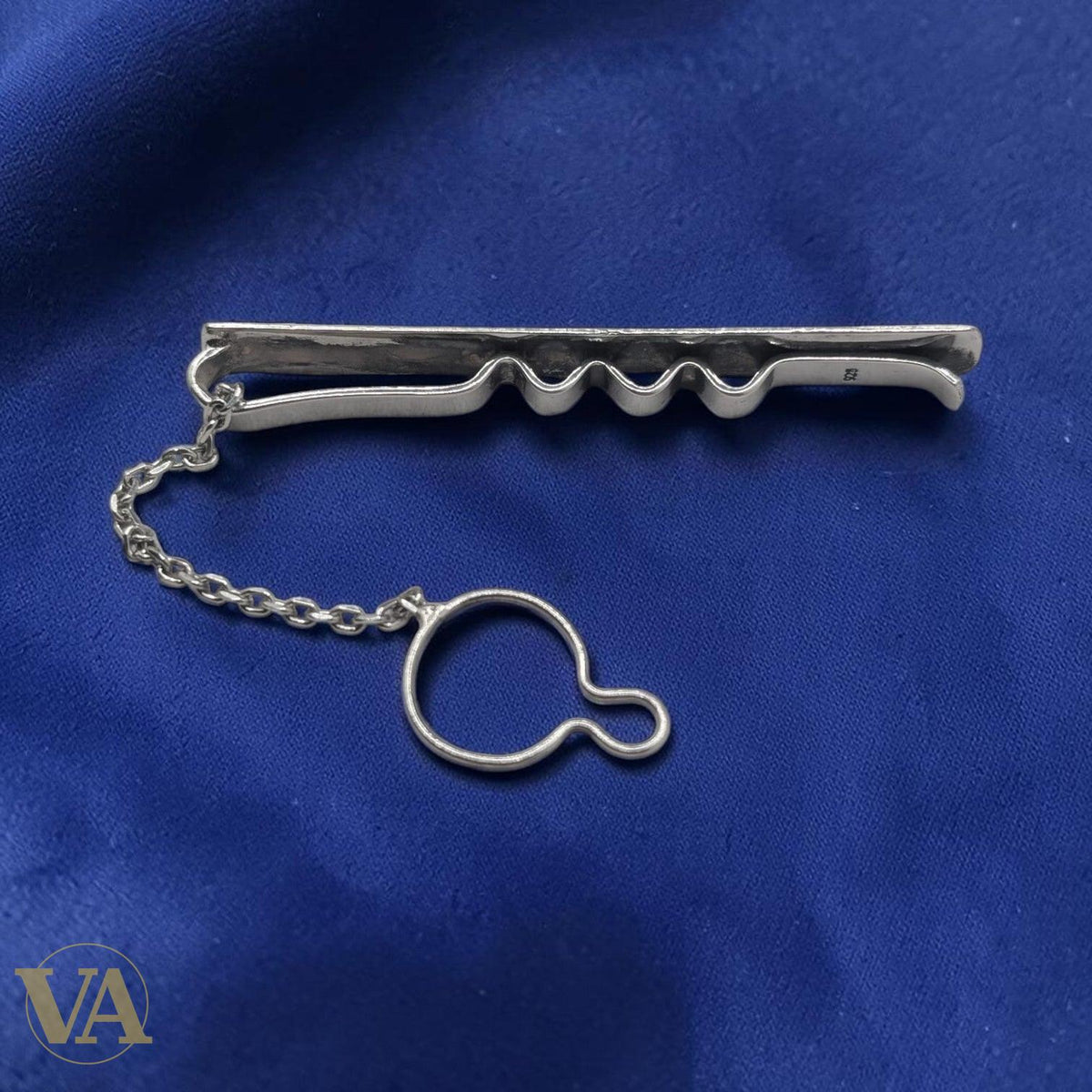 Pince à cravate homme argent 925 lisse à chaîne - Argent 925 - Vindicta