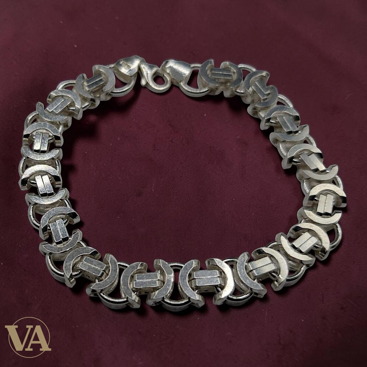 Bracelet Homme Argent 925 – Maille Large 11 mm Architecturale