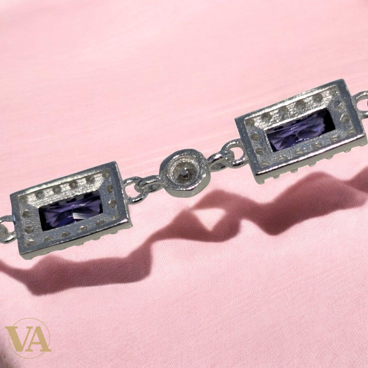 Bracelet Femme Argent 925 Améthyste – Élégance Raffinée