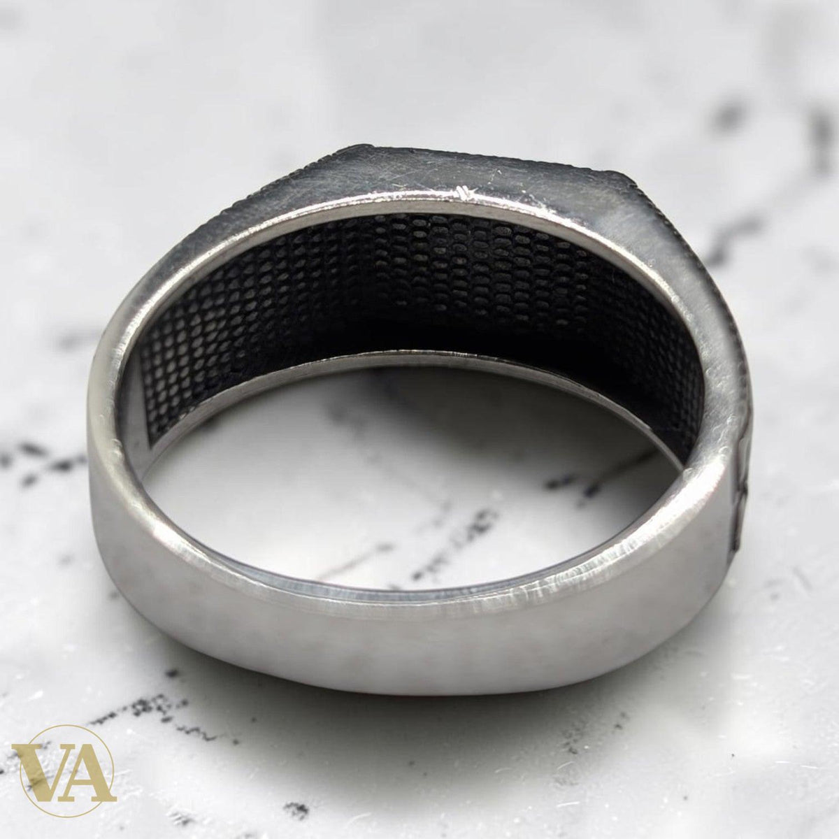 Chevalière Homme Argent 925 – Grille Marcassites & Méandre Grec - Argent 925 - Vindicta