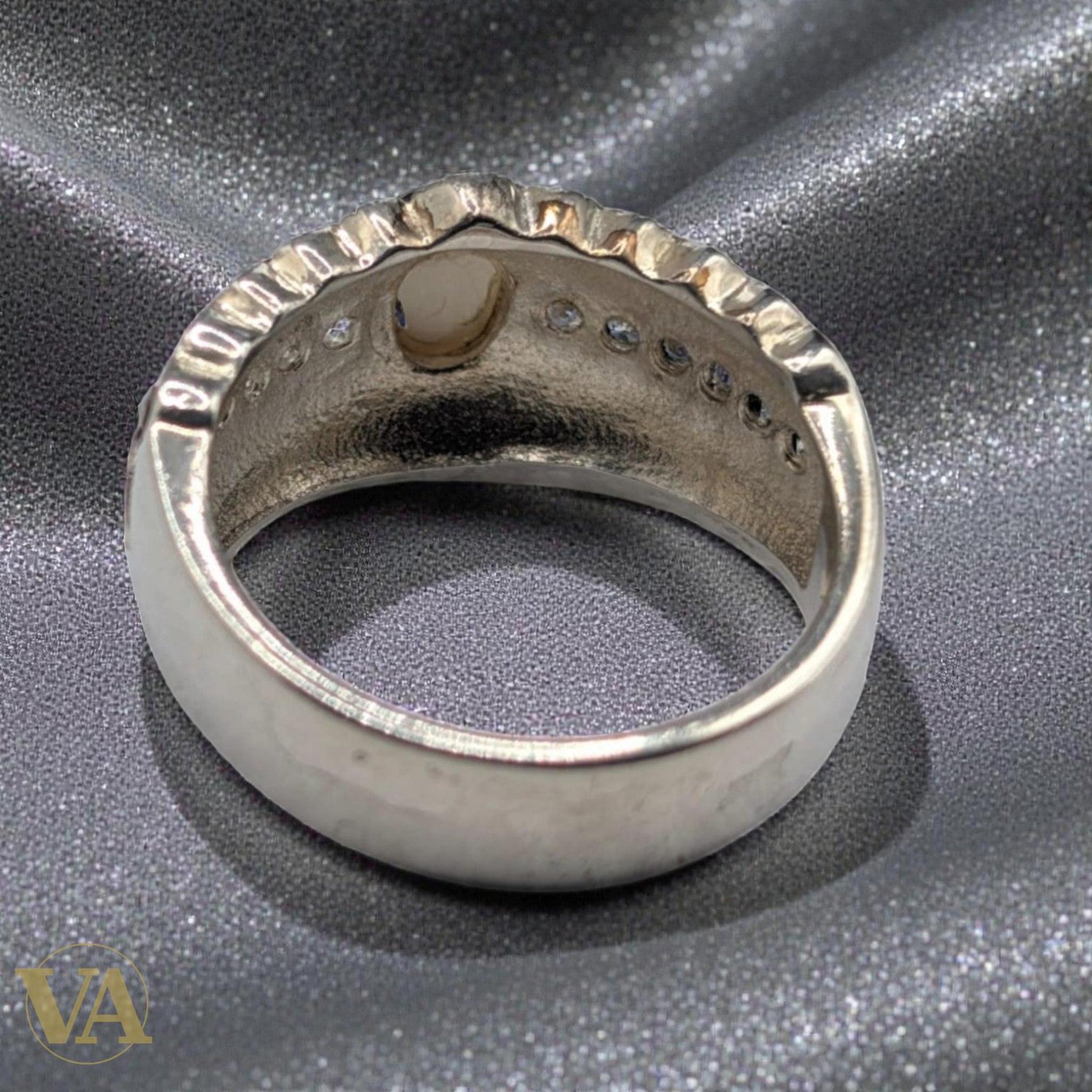 Bague femme Argent 925 Massif Pierre de Lune et Marcassite Design Art Déco | Bijoux Vindicta