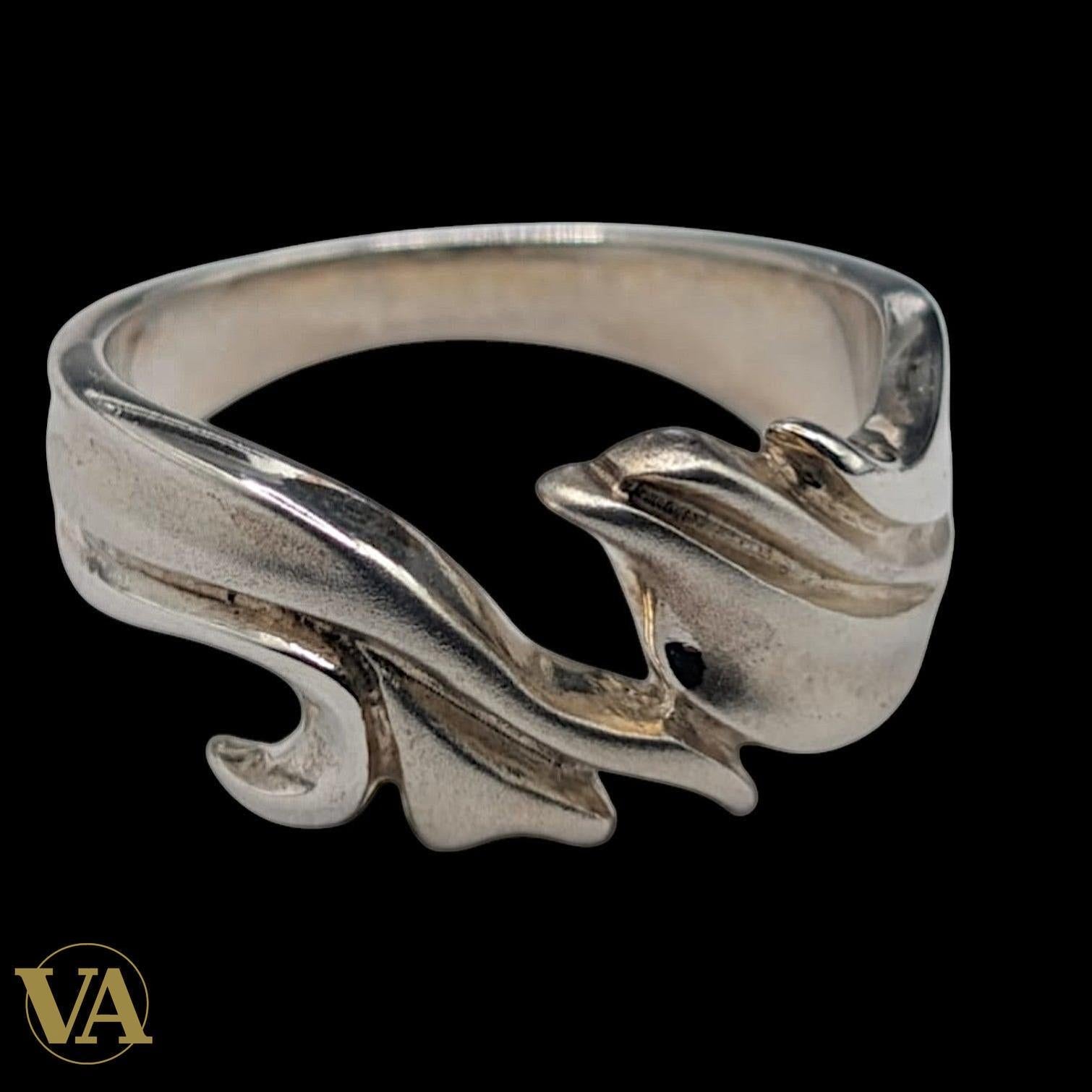 Bague femme Argent 925 Massif Design Calligraphique Ajouré