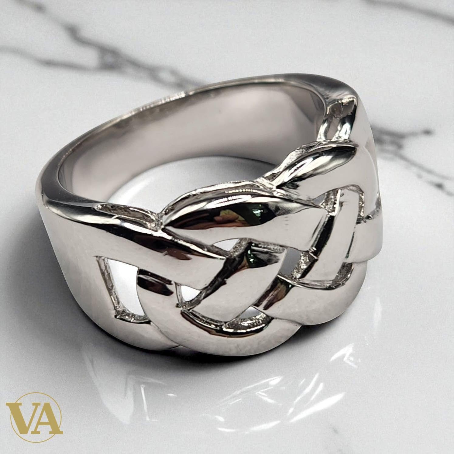 Bague femme argent 925 motif tressé