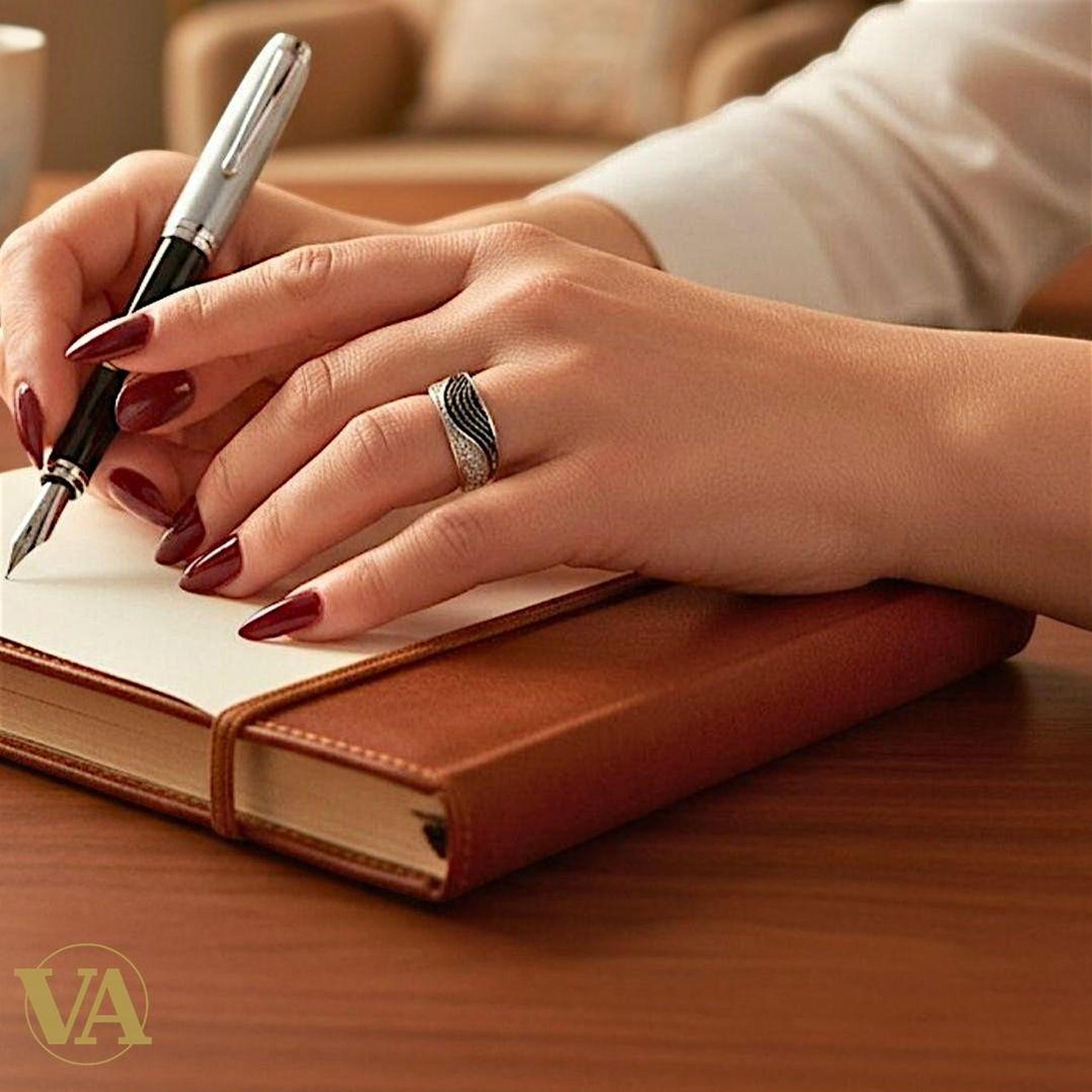 Bague Femme argent 925 pavée – Vague bicolore | Bijoux Vindicta