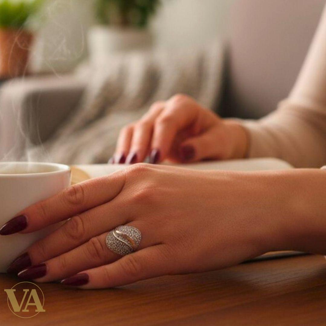 Bague Femme Argent 925 – Pavage de Marcassites