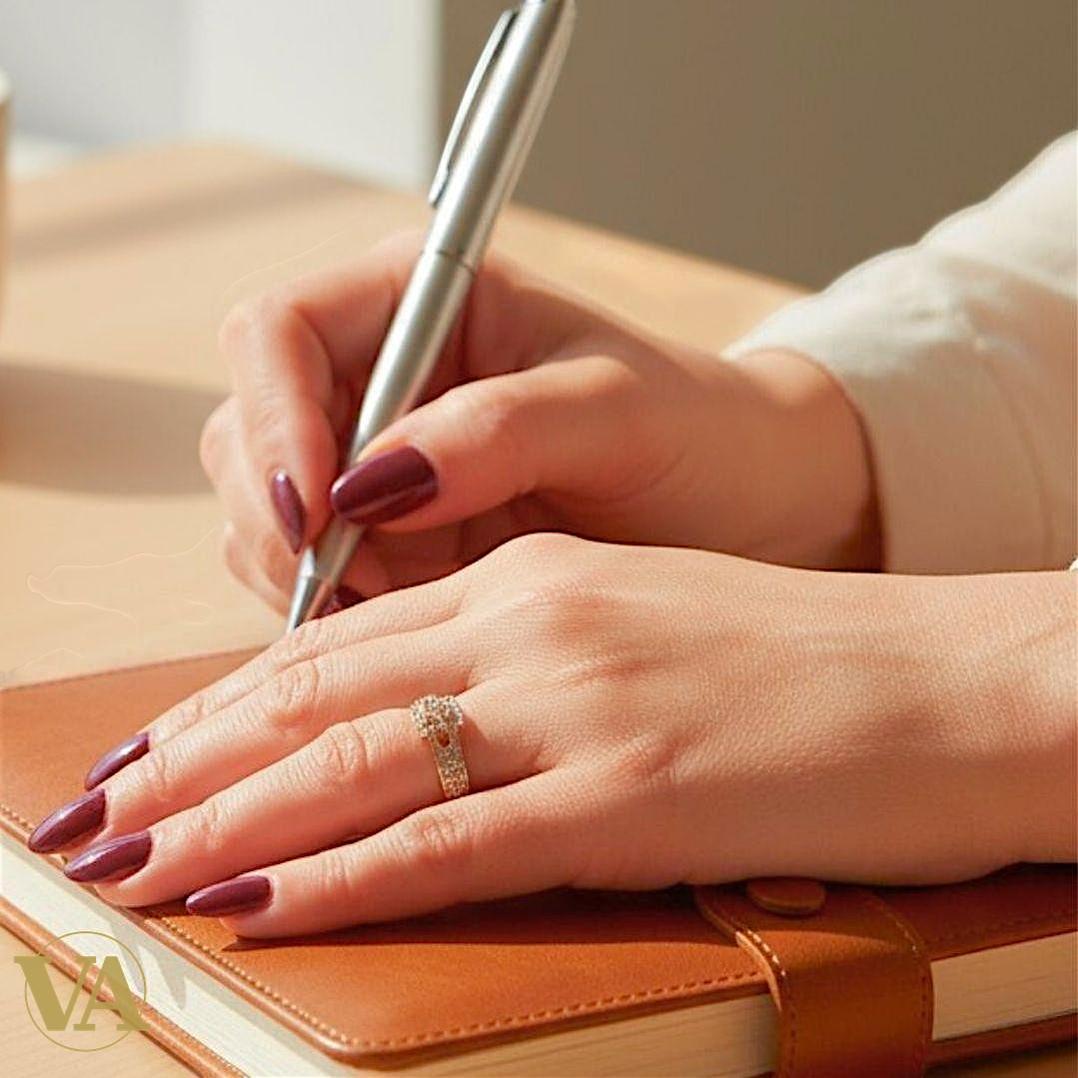 Bague argent 925 rosée – motif boucle pavée