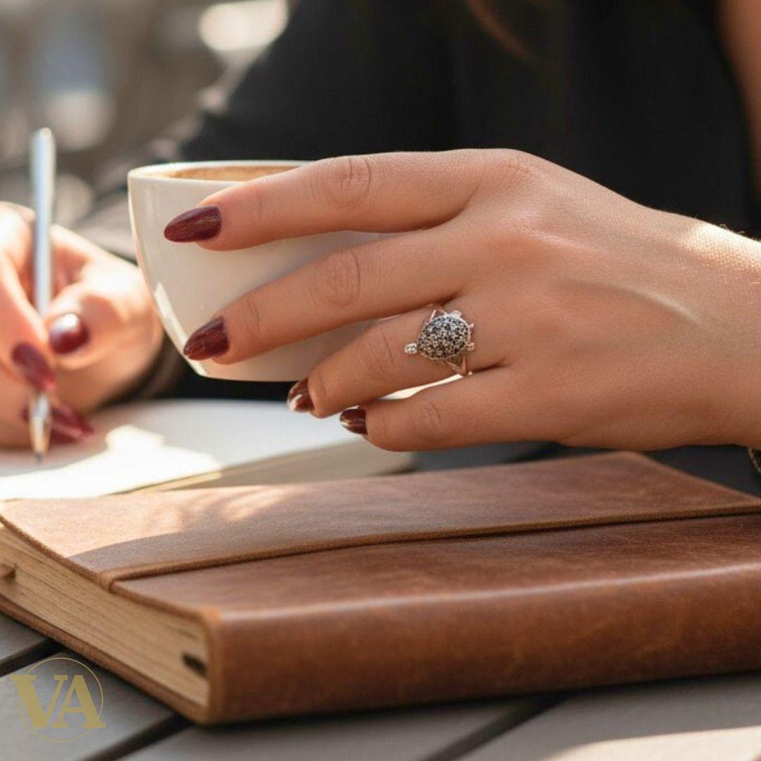 Bague argent 925 tortue femme – Marcassites scintillantes