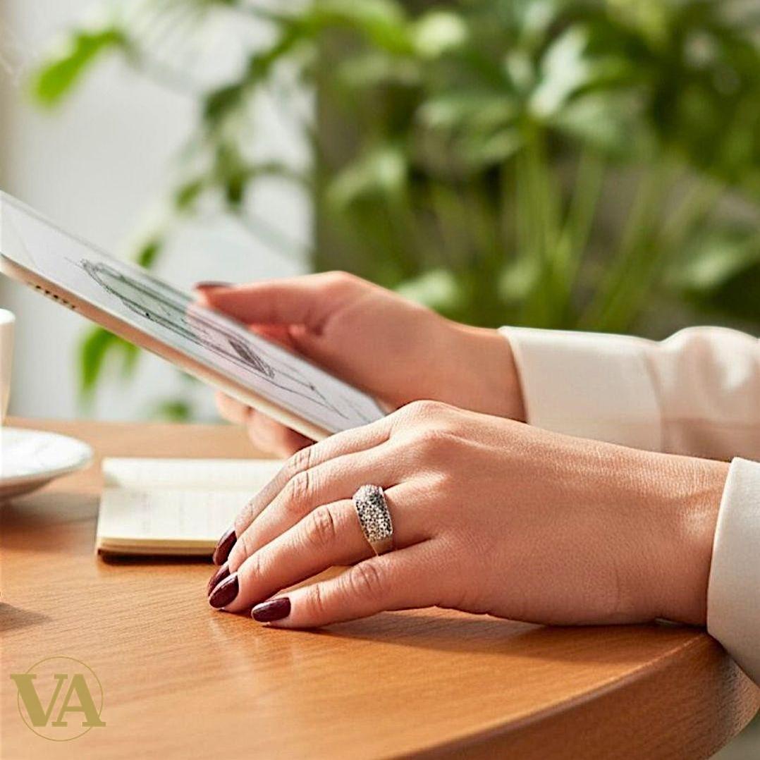 Bague argent 925 pavée – Zirconiums & Marcassites