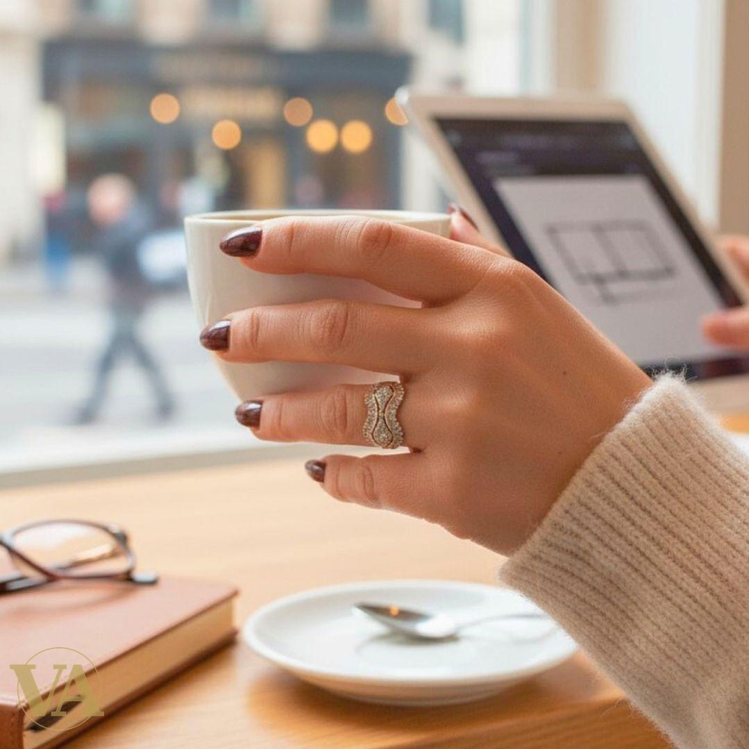 Bague Argent 925 Pavée Baguettes & Zircons