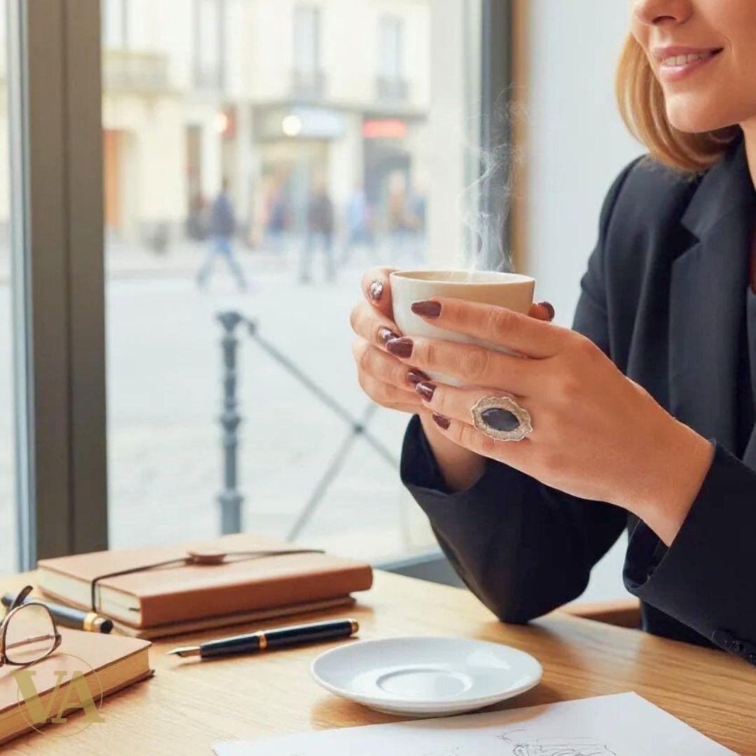 Bague argent 925 onyx noir et pierres claires
