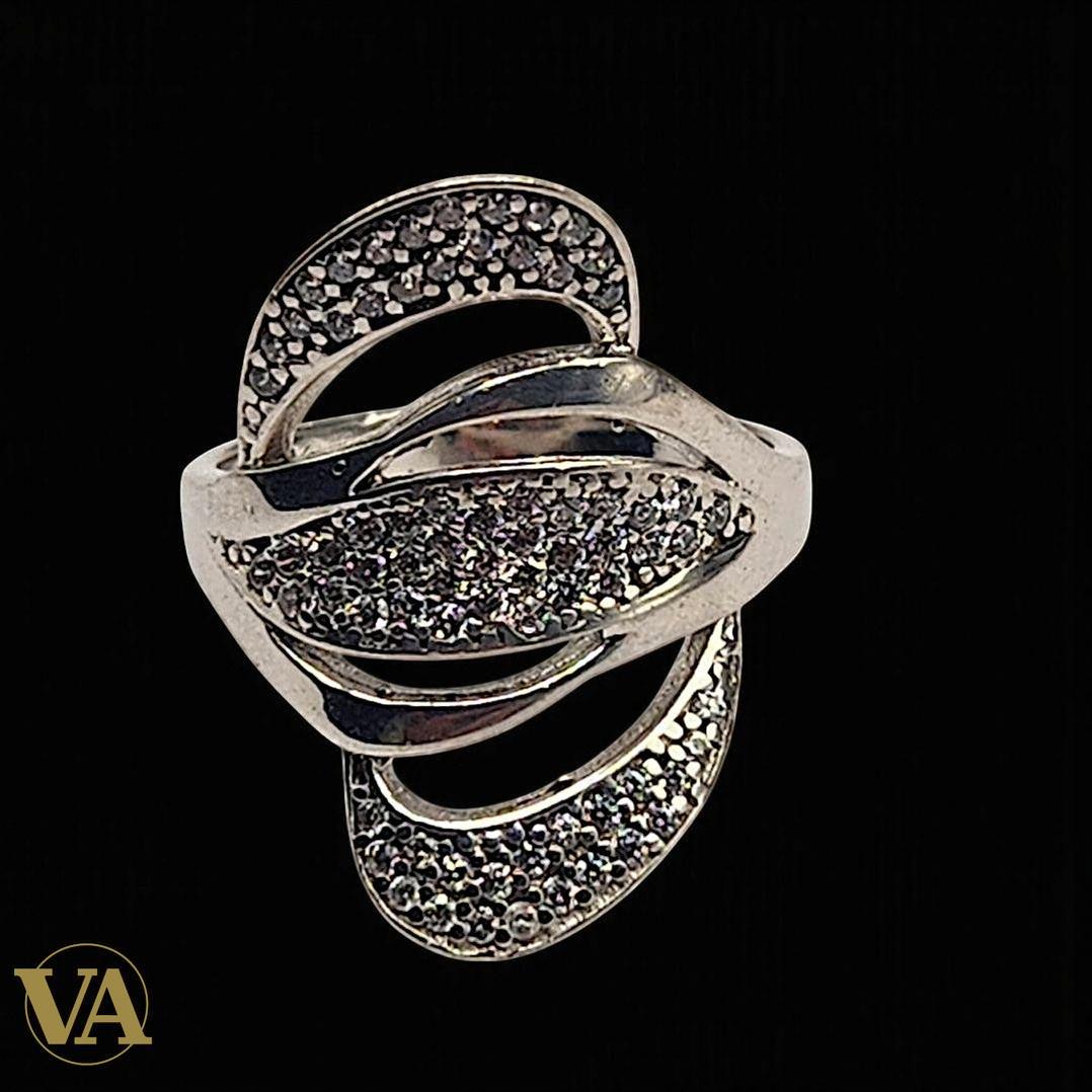 Bague Entrelacs Argent 925 – Oxyde de Zirconium