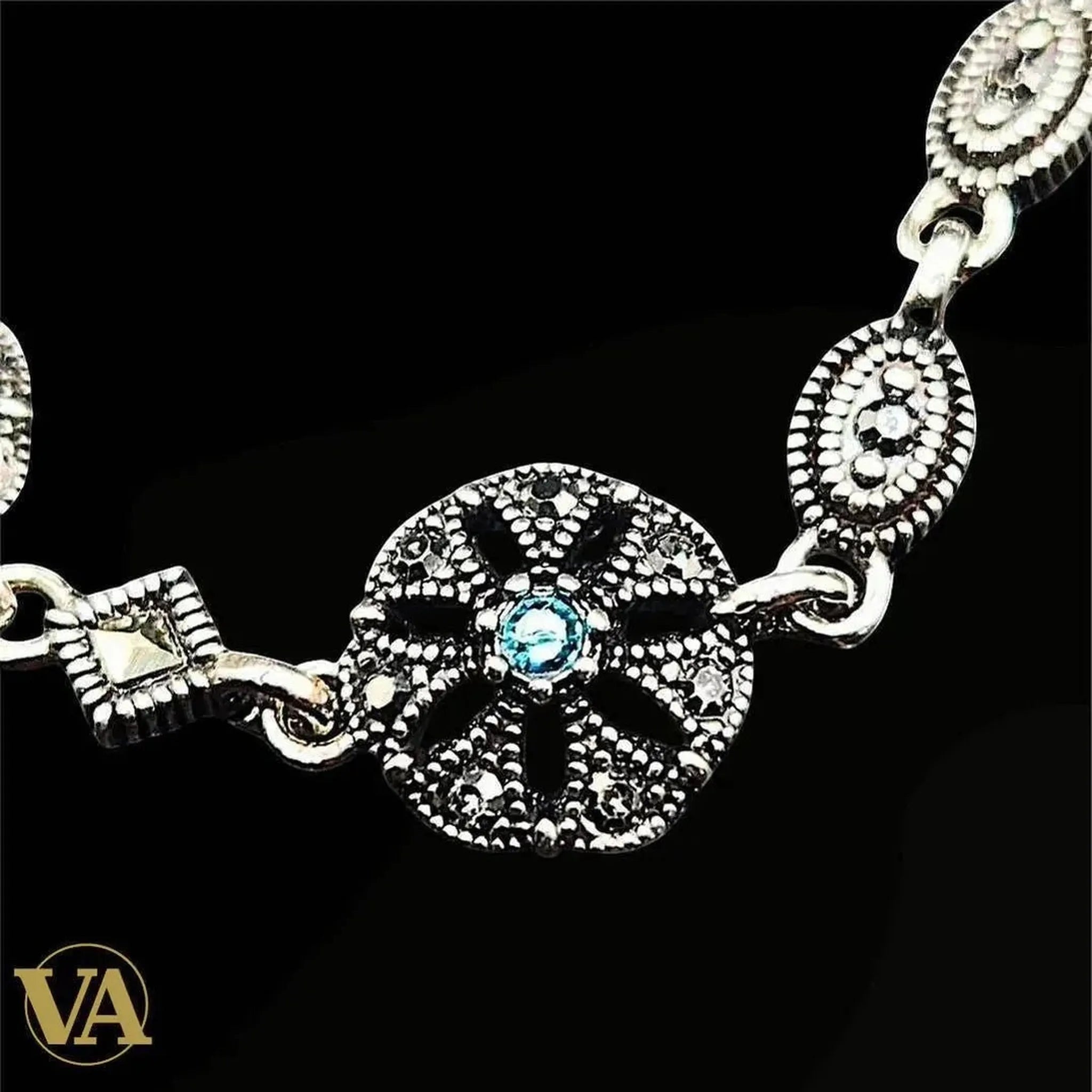 Bracelet Femme en argent 925 et marcassite | Bijoux Vindicta