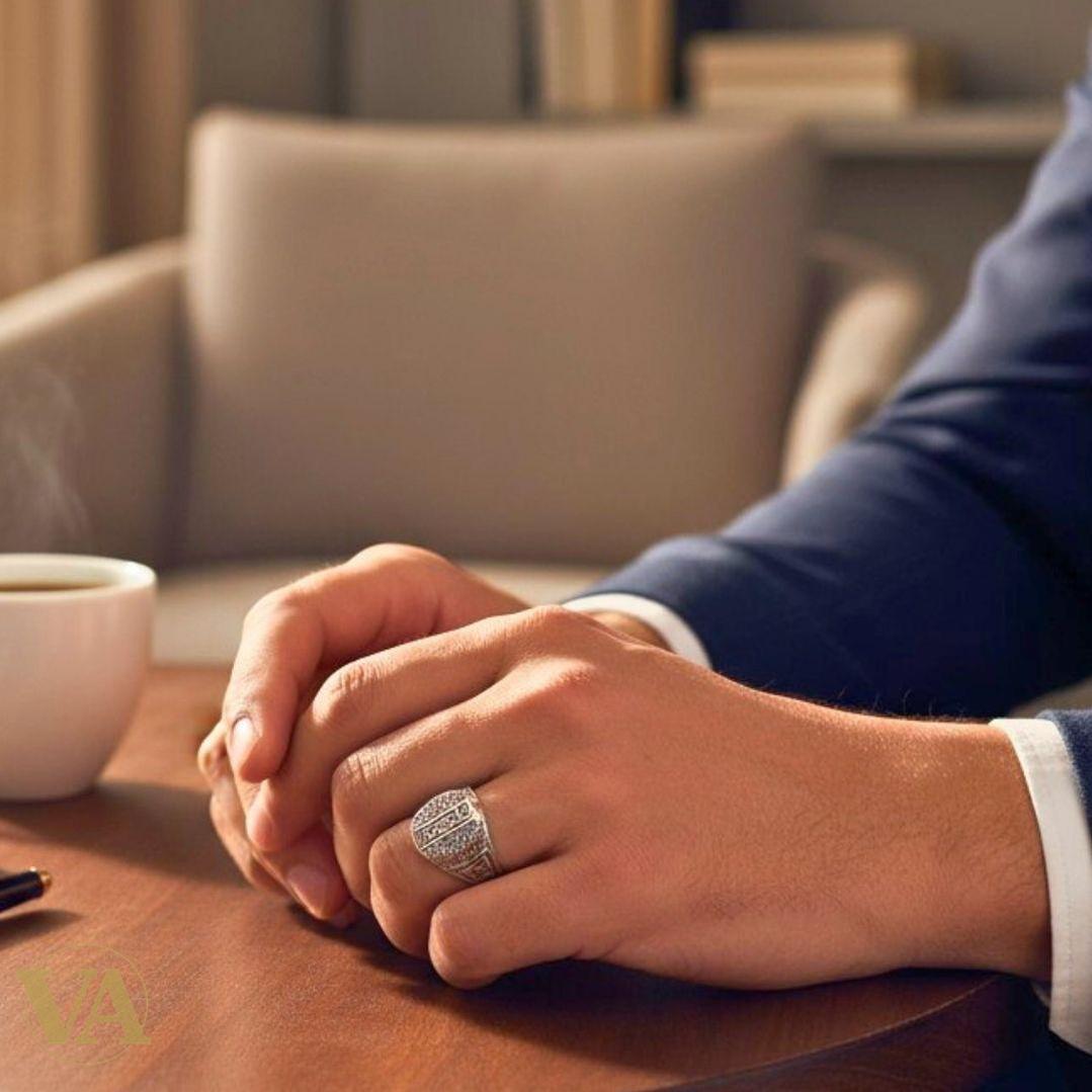 Bague Homme Argent 925 & Marcassite