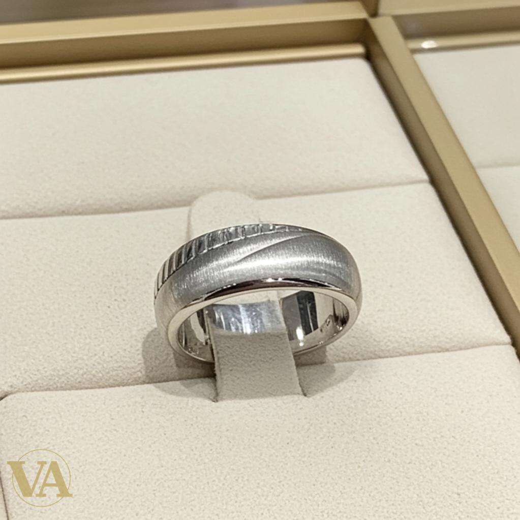 Anneau Homme Argent 925 – Brossé Bord Poli-Vindicta : Bijoux Argent 925 Massif, Luxe et Héritage