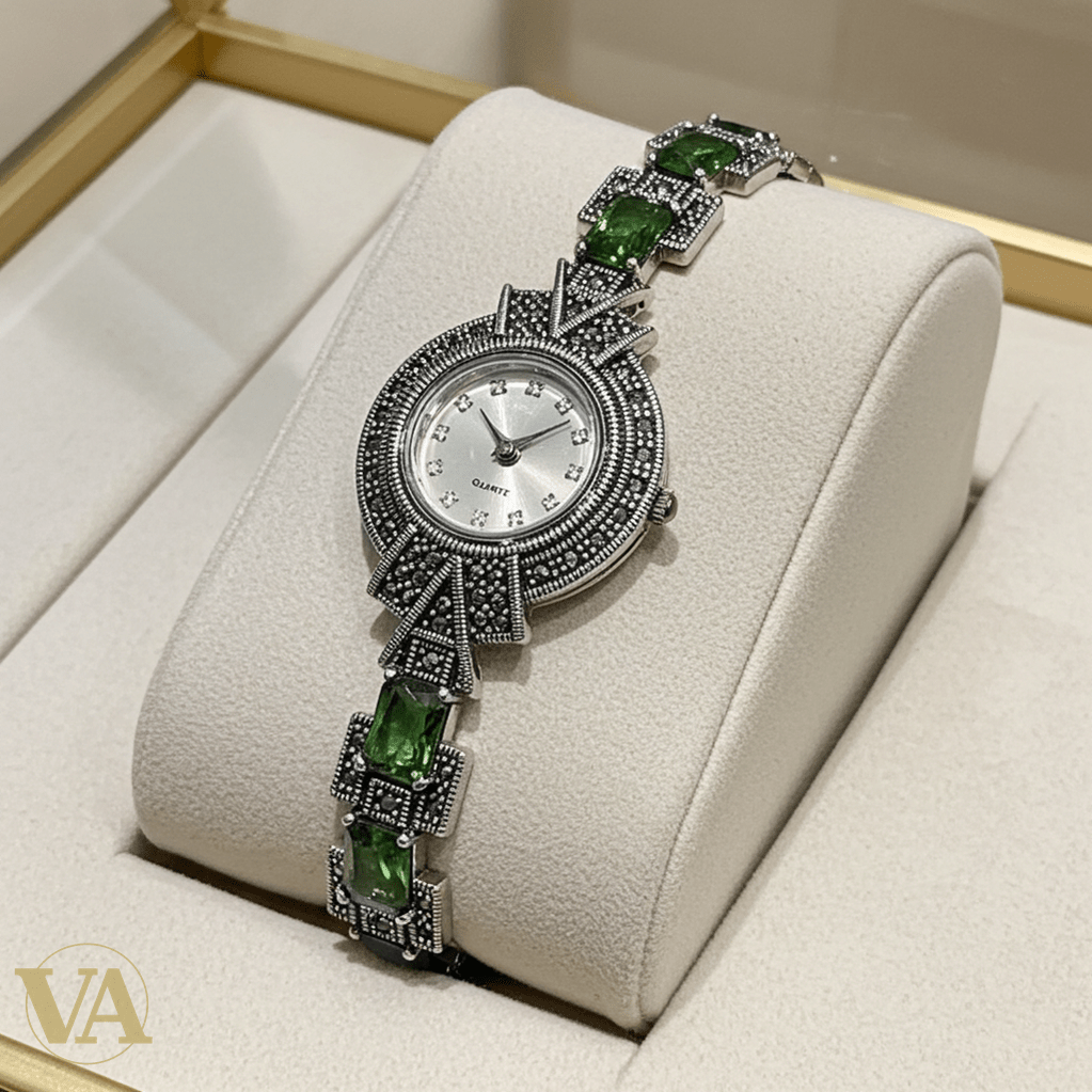 Montre Femme Argent 925 – Marcassite & Sultanite - Argent 925 - Vindicta