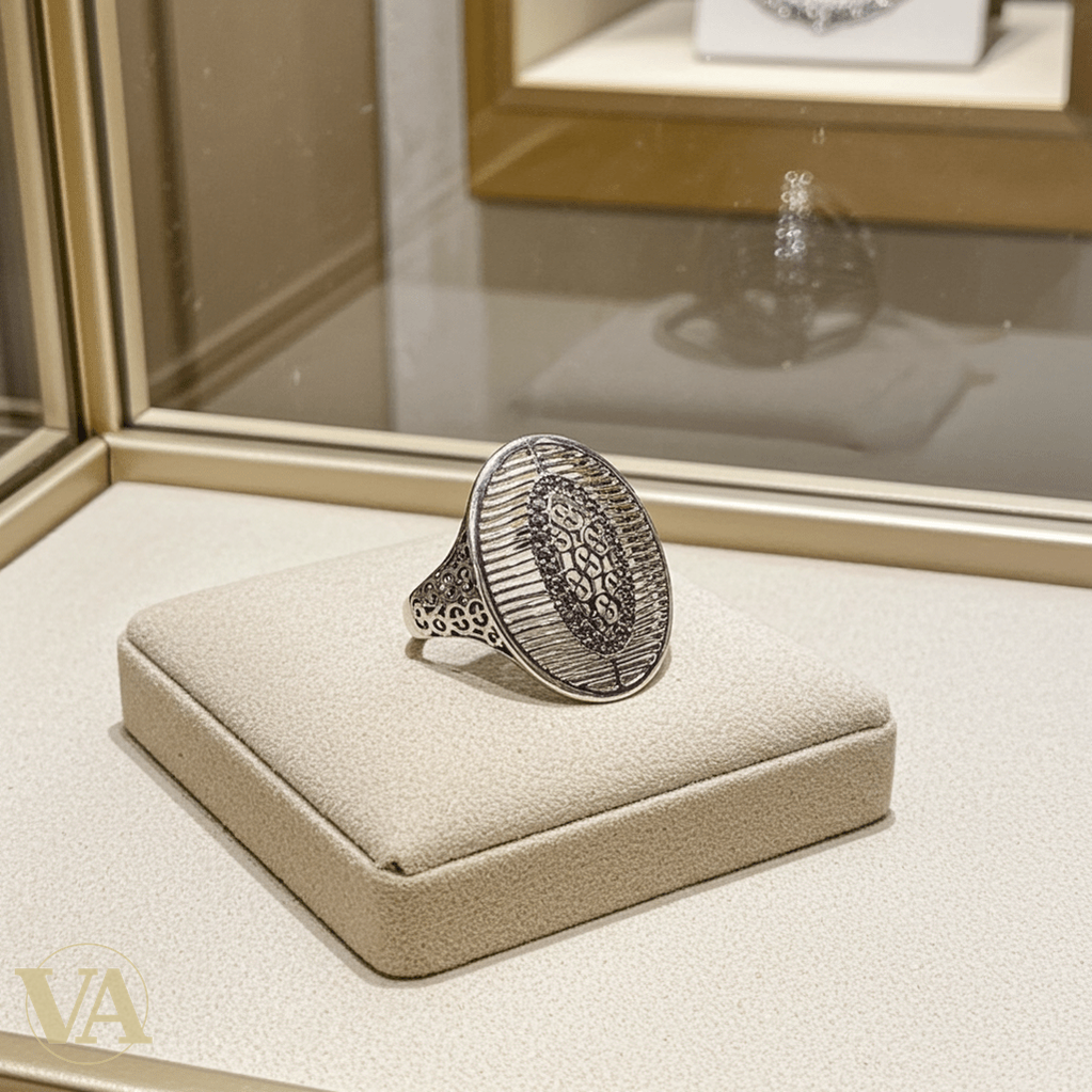 Bague Femme Ovale ajourée Argent 925 & Marcassites - Argent 925 - Vindicta