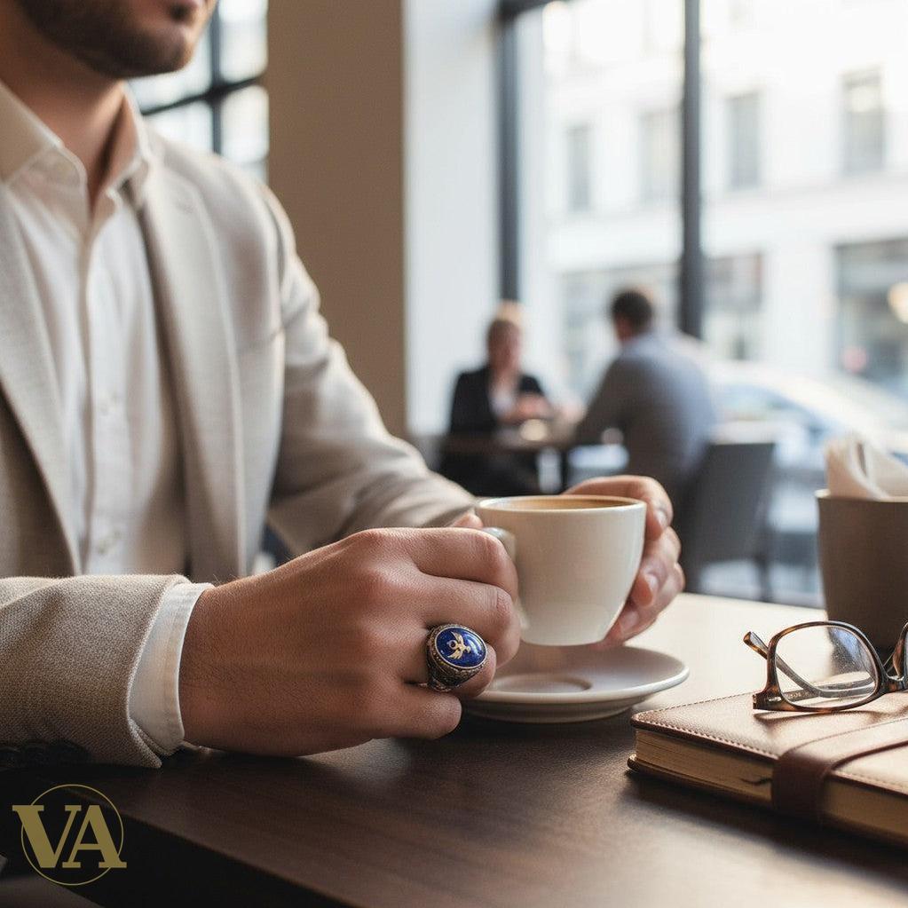 Bague homme argent 925 sceau ovale