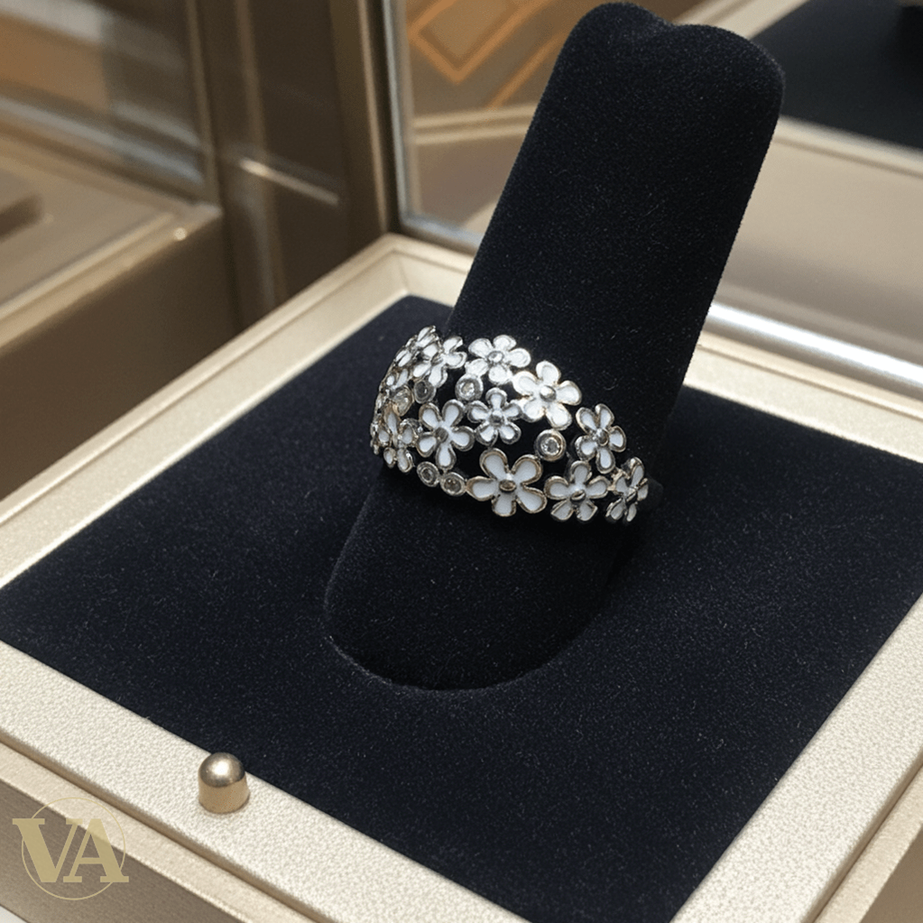 Bague femme argent 925 – Motif floral ajouré et zirconiums – Élégance romantique - Argent 925 - Vindicta