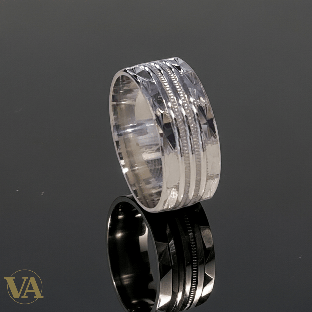 Anneau Homme Argent 925 – Finition Facettée - Argent 925 - Vindicta