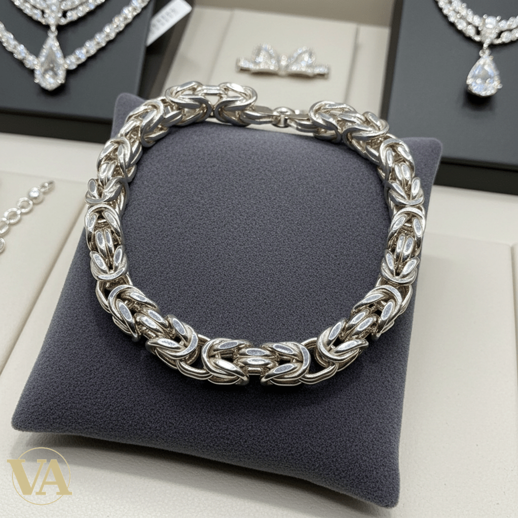 Bracelet Homme Argent 925 – Maille Tressée Large 8 mm - Argent 925 - Vindicta