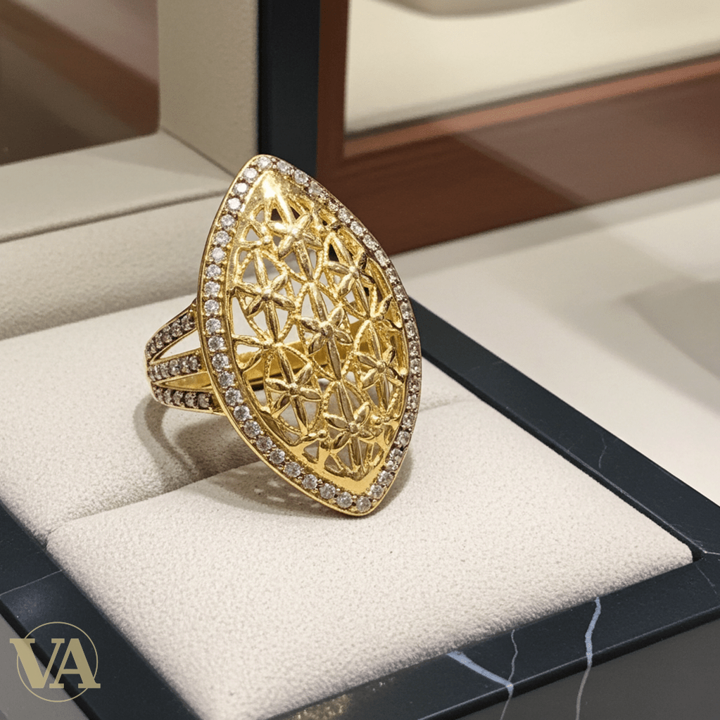 Bague Femme Argent 925 Plaqué Or 18K Losange - Argent 925 - Vindicta