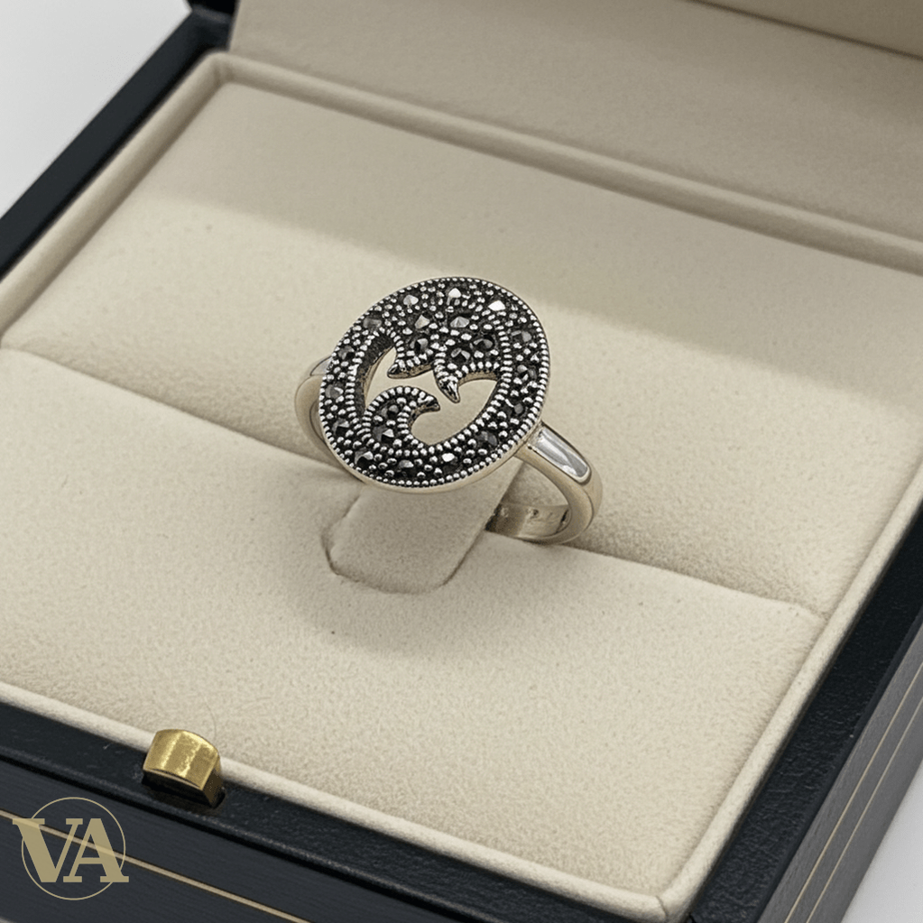 Bague femme argent 925 marcassite - Argent 925 - Vindicta