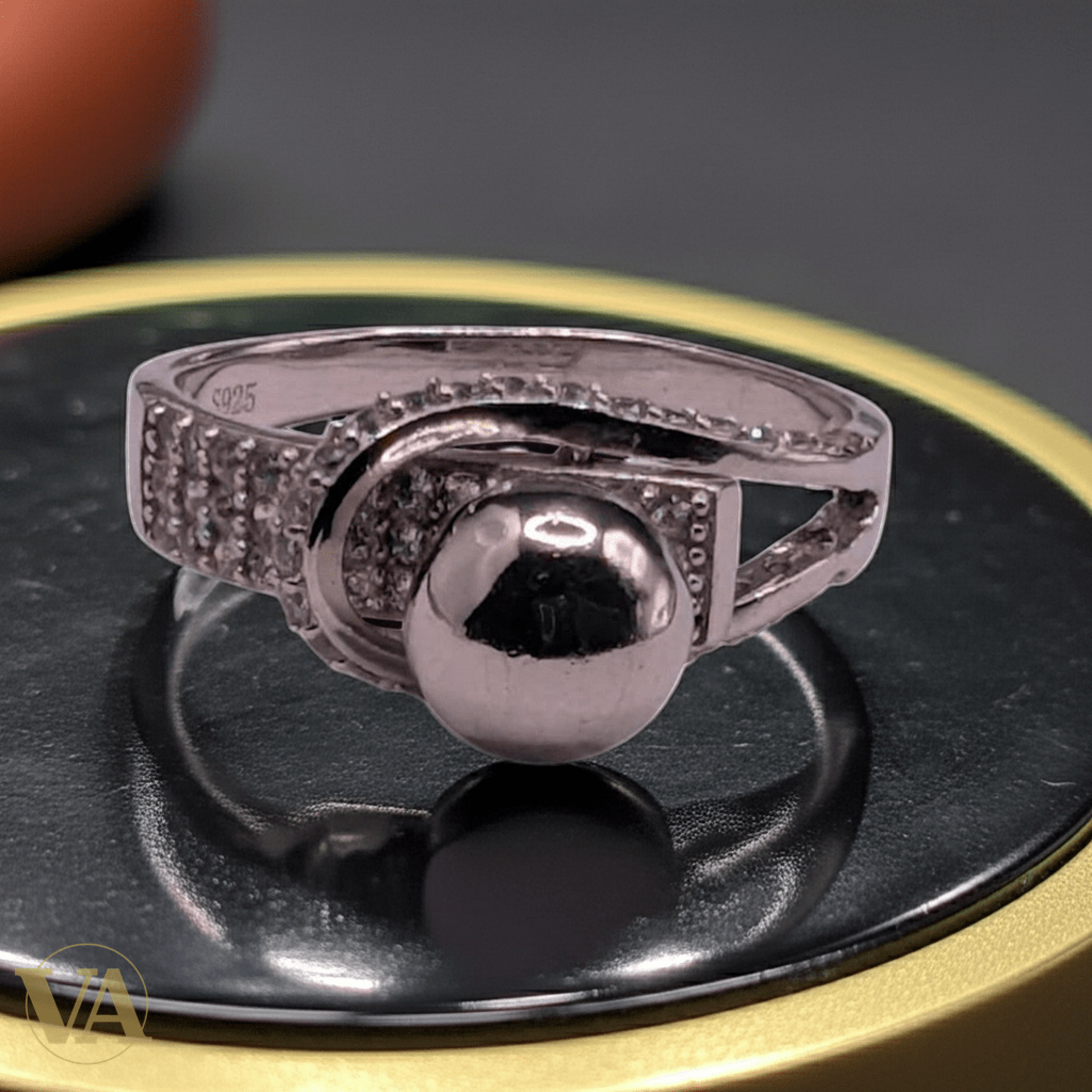 Bague Femme Argent 925 Boule Oxydes de Zirconium - Design Moderne-Vindicta : Bijoux Argent 925 Massif, Luxe et Héritage