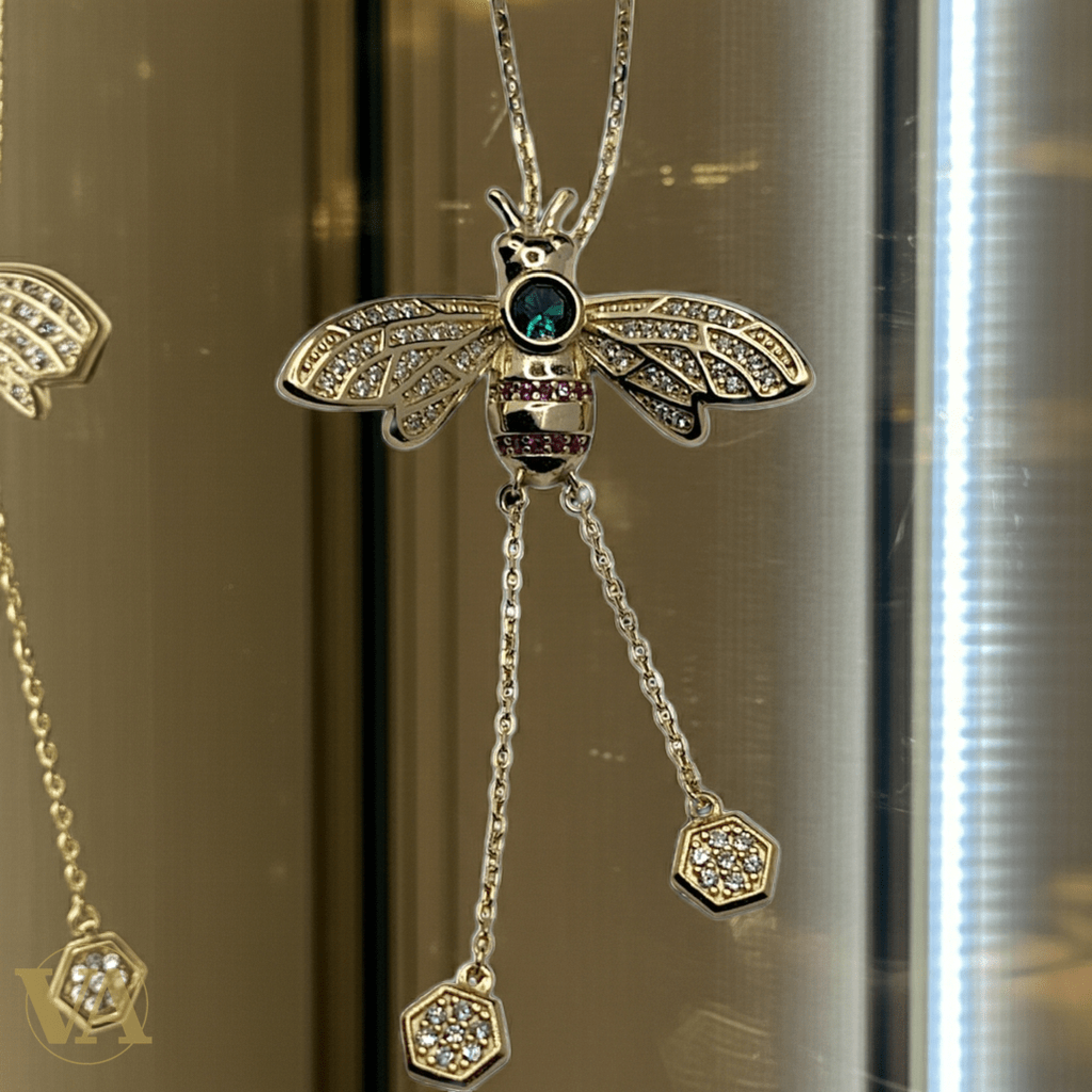 Collier Femme Abeille Vermeil — Pendentif Argent Plaqué Or 18K - Argent 925 - Vindicta