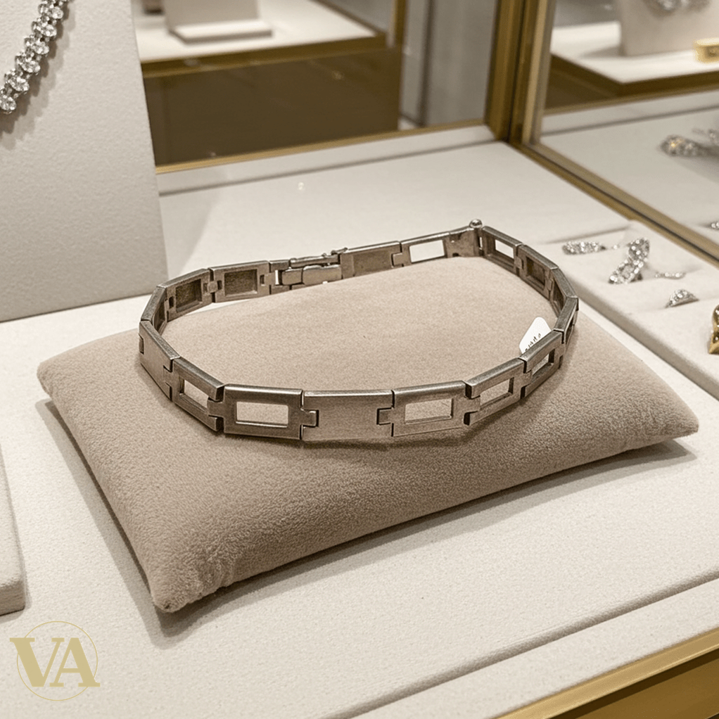 Bracelet Homme Argent 925 – Maillons Rectangulaires 7 mm - Argent 925 - Vindicta