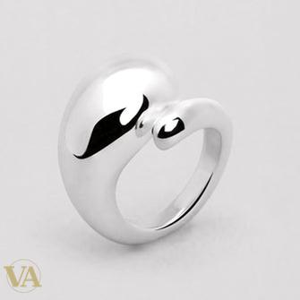 Bague Faye en argent 925 rhodié — détail du modèle