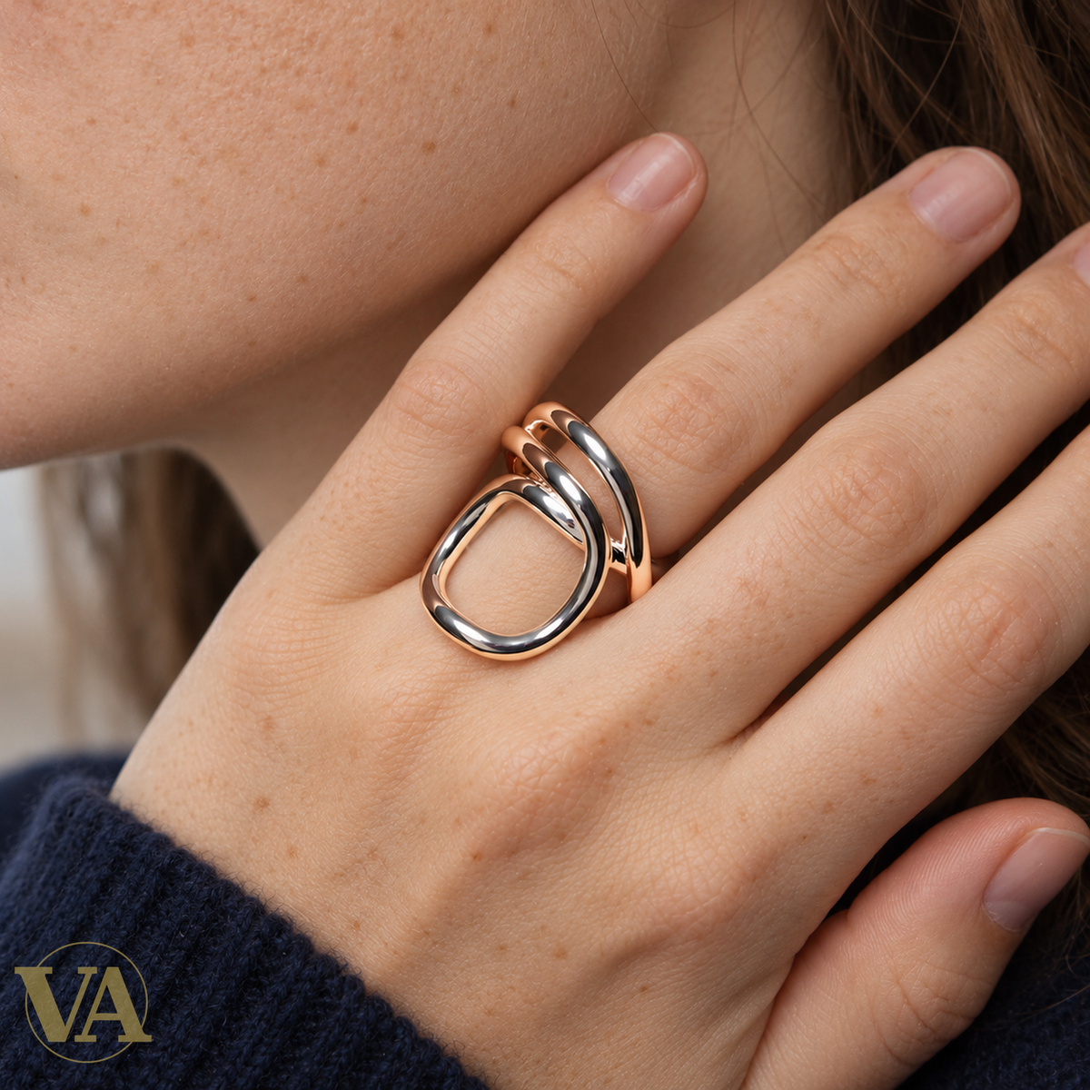 Bague Garland en argent 925 rhodié — porté corrigé 1