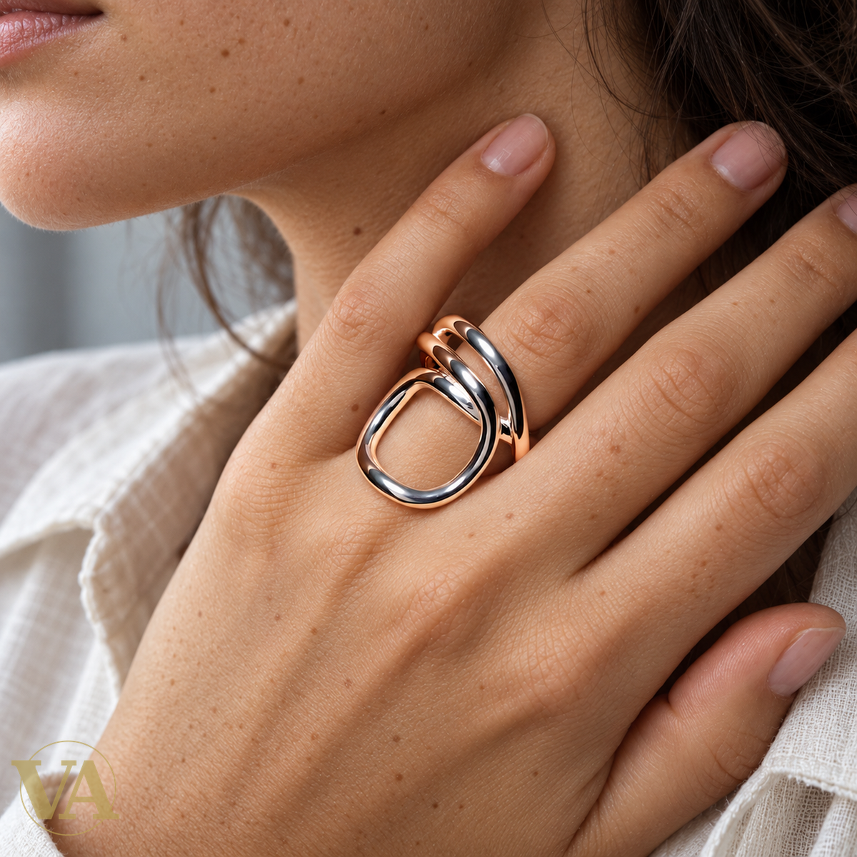Bague Garland en argent 925 rhodié — porté corrigé 3