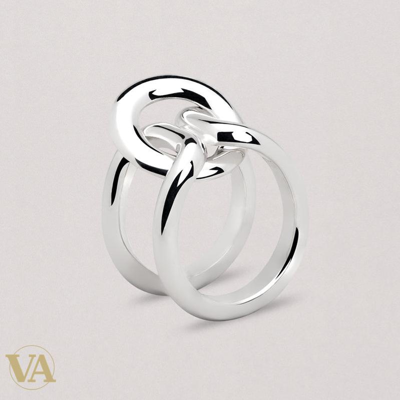 Bague Monroe en argent 925 rhodié — détail du modèle