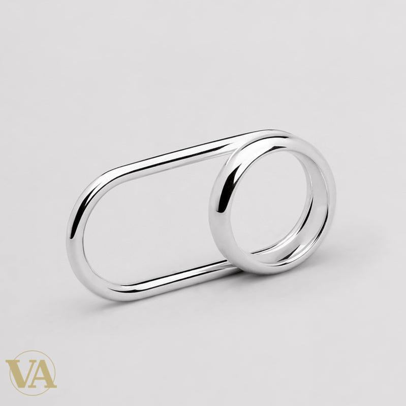 Bague Grant en argent 925 rhodié — détail du modèle