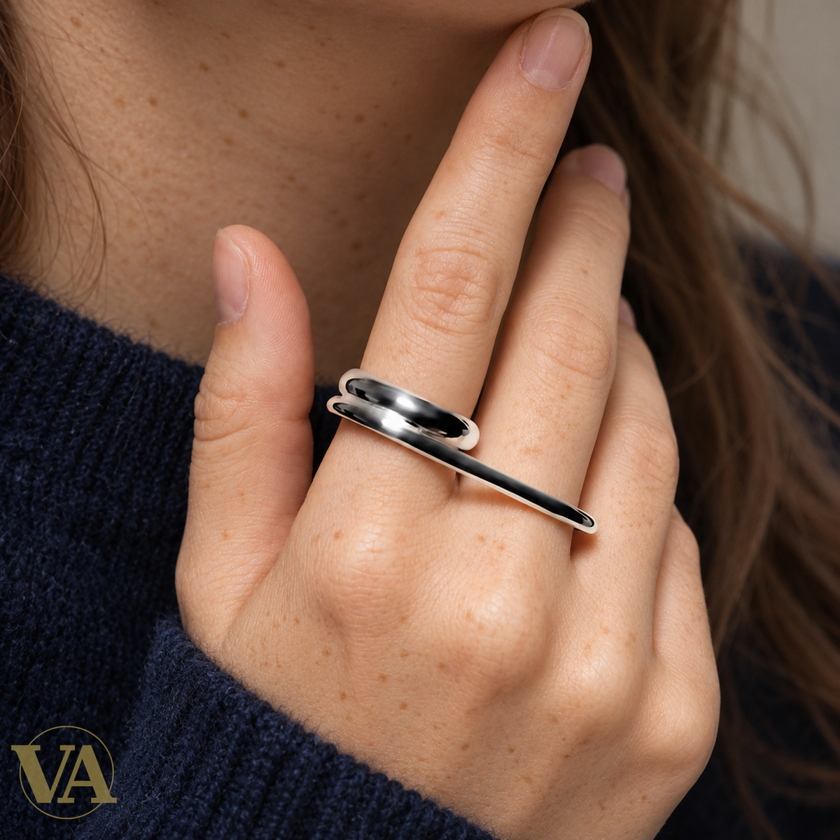 Bague Grant en argent 925 rhodié — porté corrigé 1